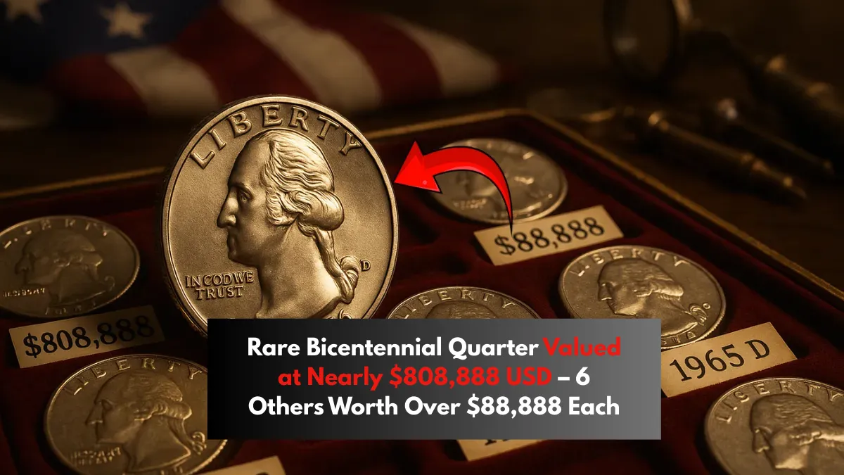 Rare Bicentennial Quarter Valued at Nearly $808,888 USD – 6 Others Worth Over $88,888 Each