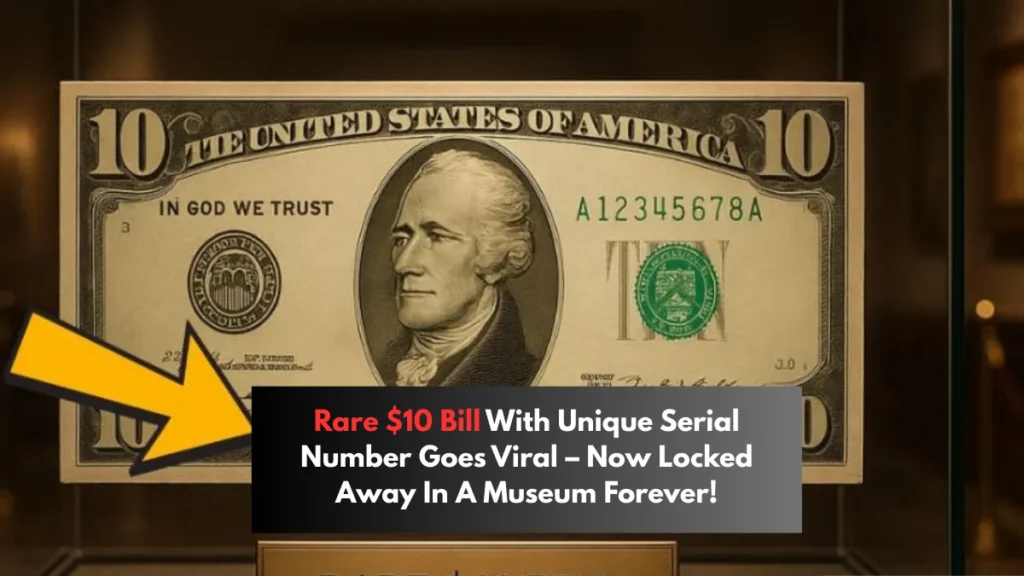 Rare $10 Bill With Unique Serial Number Goes Viral – Now Locked Away In A Museum Forever!